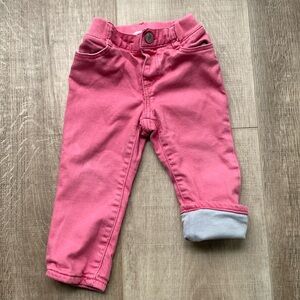 18-24 months baby gap lined pink jeans